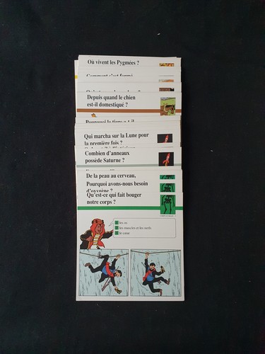Lot fiches tintin editions - tintin,