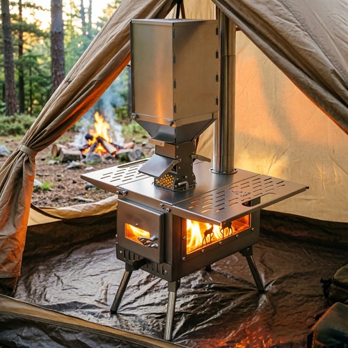Portable fuel wood stove - portable,