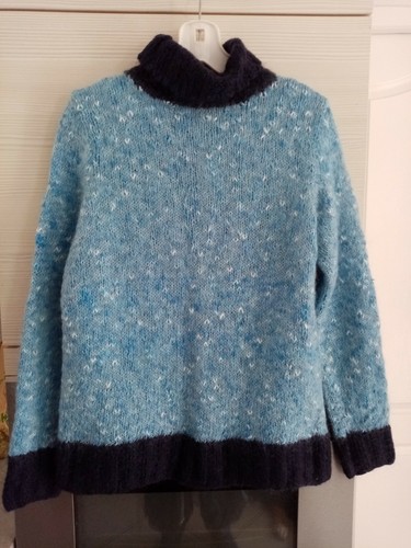 Pull mohair tricot fait main - tricot,