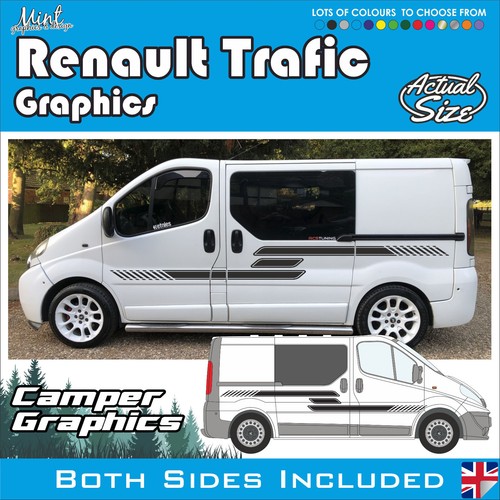 Swb renault trafic camper - camper, side