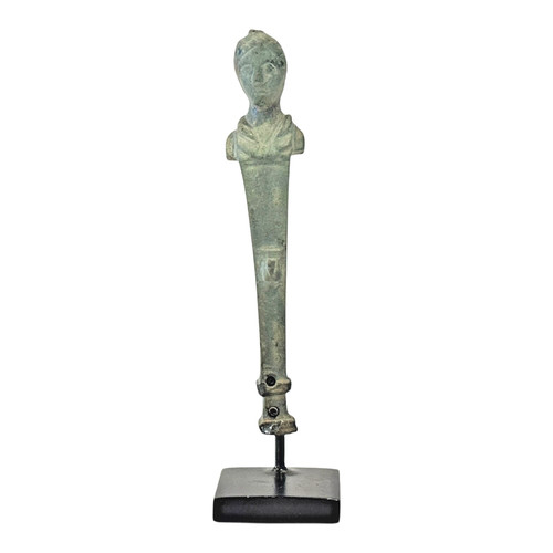 Ancient roman bronze herm - bronze,