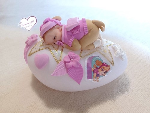 Galet lumineux bébé fimo