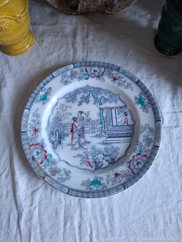 Ancien plat service decor - plat,
