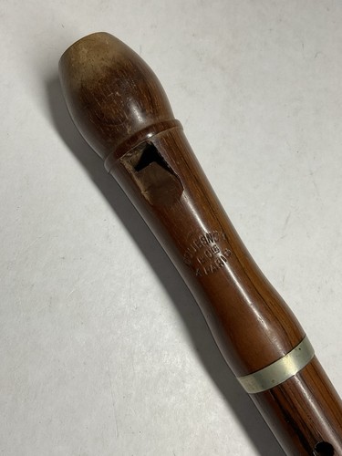 Ancienne flute bec bois - ancienne,