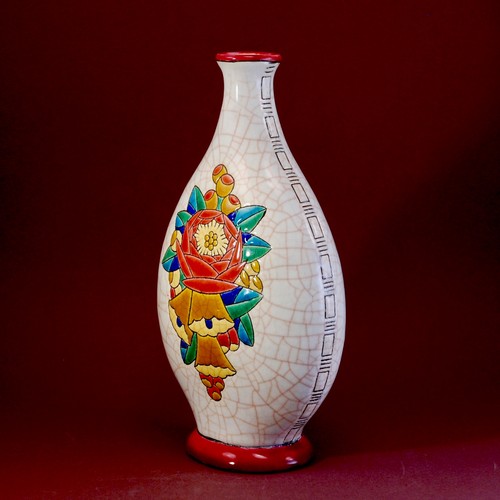 Longwy art déco vase - longwy,