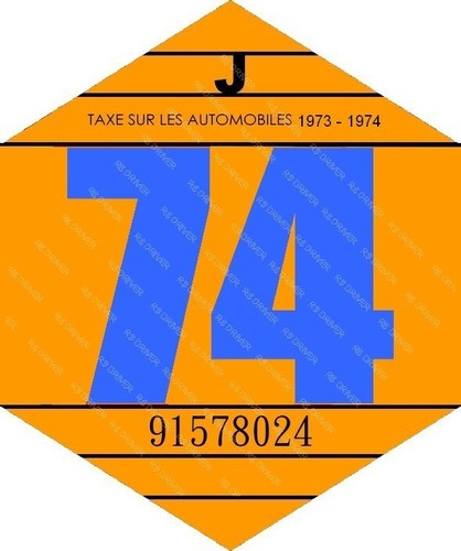 Vignette adhésive 1974 pour - 1974,
