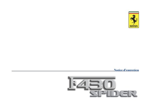 Ferrari f430 spider notice - f430,