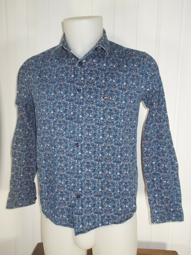 Chemise courte coton - , bleu