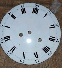 Horloge Comtoise ,Pendule , Cartel Cadran Email En Bon État  Ø198 Mm 
