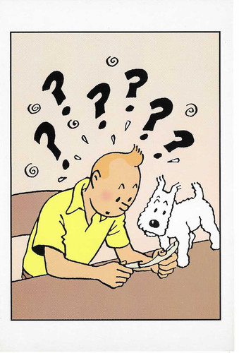 Carte postale tintin - postale, *tintin*