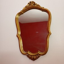 Antique Golden Baroque Mirror - Carved Gold Frame - Wall Decoration 