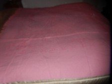 ANTIQUE PINK CARTRIDGE FRINGE DECORATION SOFA BED COVER 