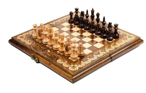 Jeu échecs pliable bois - d'échecs,
