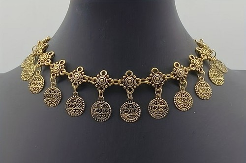 Collier fantaisie métal - collier,