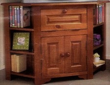 Meuble TV d'angle en pin