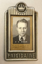Vintage WWII Era Photo ID Employee Badge: FRIGIDAIRE APPLIANCE CO; Dayton Ohio
