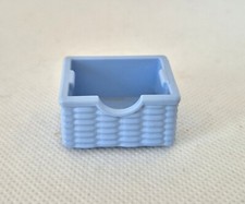 PANIER EN OSIER BLEU CLAIR