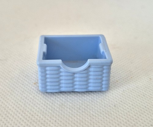 Panier osier bleu clair - panier,