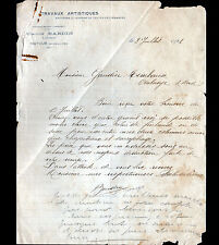 MATOUR (71) MARBLE MAKER / STONEMASON "LAMBOROT / Claude BARDIN Succ" 1922