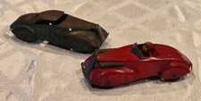 2 Vintage Marx Wyandotte 1930’s  Pressed Steel 6” Roadster Racer & coupe