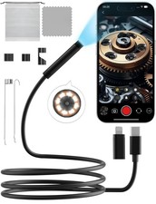 Endoscope Camera with Light,1920P HD Endoscope with 5.9ft Semi-Rigid,Endoscop...