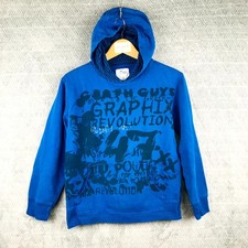 G Blog by Gémo Sweat Capuche Enfant 14A Bleu Graphix Revolution 47 Poche Enfiler