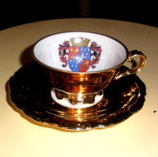 Vintage Bavarian Germany Demi Tasse Cup & Saucer Waldershop Bavaria Hight Gilded