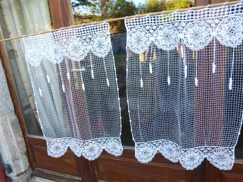Paire rideaux anciens brise - paire,