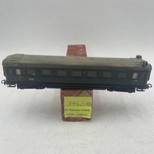 MÄRKLIN 346/1BS (1957) passenger car, 4 axles, green With Lights In Original Box