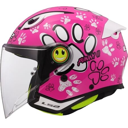 Casque ouvert rose pour