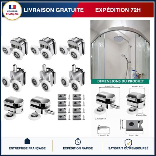 Roulette porte douche - porte,