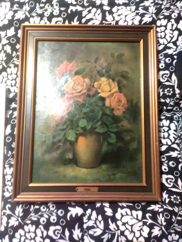 Ancien tableau huile - tableau,