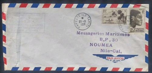 Enveloppe océanie 1958 lettre - enveloppe,