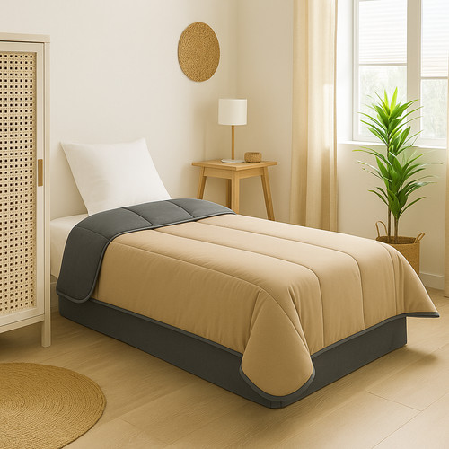 Couette tempérée gris foncé - couette,