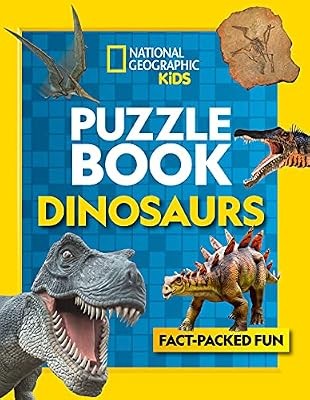Puzzle book dinosaurs - book,
