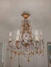 Lustre 6 feux pampilles