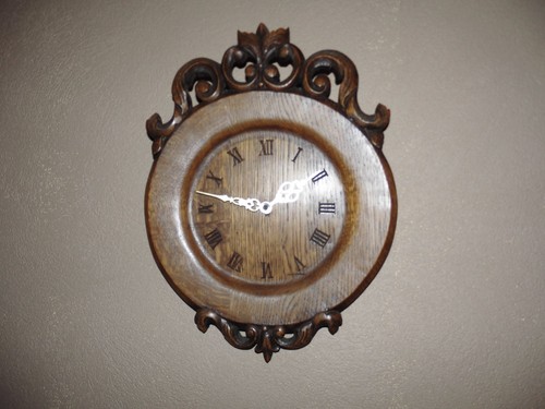Horloge sculptee dans - horloge, du