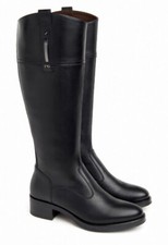 NERO GIARDINI I411800D 100 Bottes Hautes Femme En Cuir Avec Zip Noir