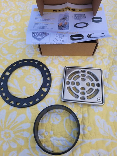 Shower drain grate kit - shower,