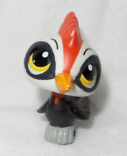 LITTLEST PET SHOP PETSHOP LPS #3571 HASBRO BIRD PIVERT BLACK WHITE ORANGE