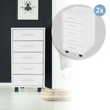 2x Caisson à roulettes avec 5