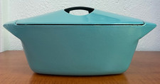 Beautiful 1958 Raymond Loewy Le Creuset France Coquelle 4.5 Turquoise Excellent 