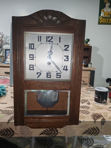 Pendule coffre bois - coffre,