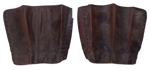 Paire guêtres cuir - de,