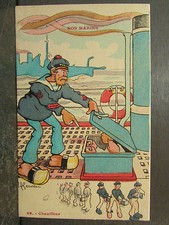 cpa illustrator signed gervese nos sailors military driver