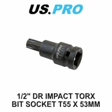 US PRO Tools 1/2" Dr Impact Torx Bit Socket T55 X 53MM 3400