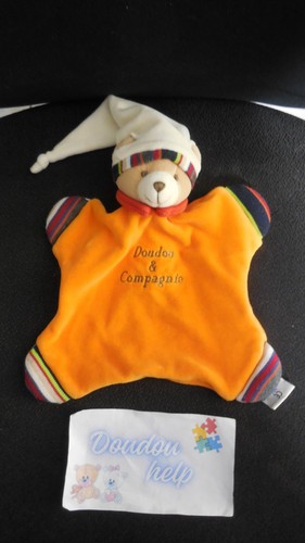 Doudou compagnie ours plat - doudou,