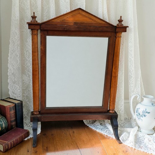 Ancien miroir psyché table - psyché, de
