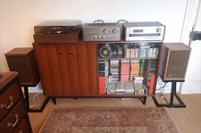 Fabulous 1970s Walnut Wood Cased Sony hifi separates  & Speakers (Amp Has Box)
