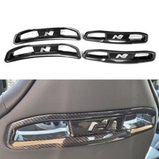 Gloss Carbon Fiber Interior Seats N Hole Cover For Hyundai I30N Elantra N 2024
